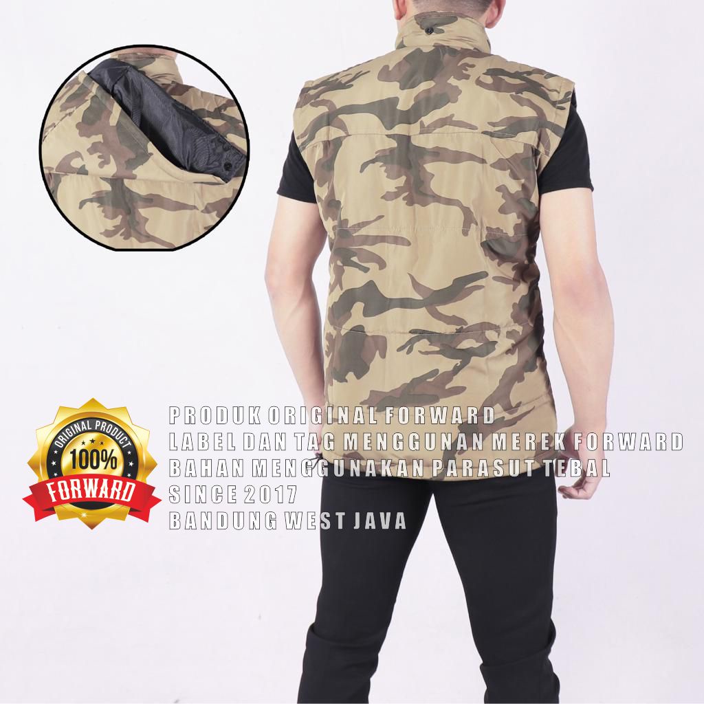Rompi Parasut Bodyvest Pria Army Vest Motor Bikers Murah Casual Outdoor Gunung Adventure Premium Forward