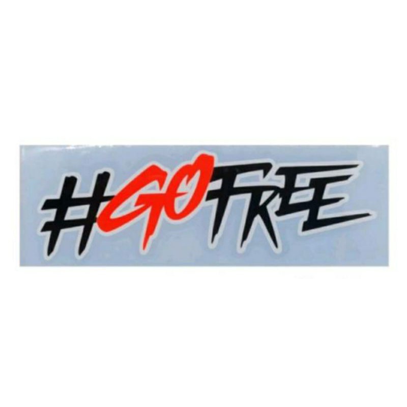 

Stiker Go free 3 warna uk 15x5cm harga sepasang