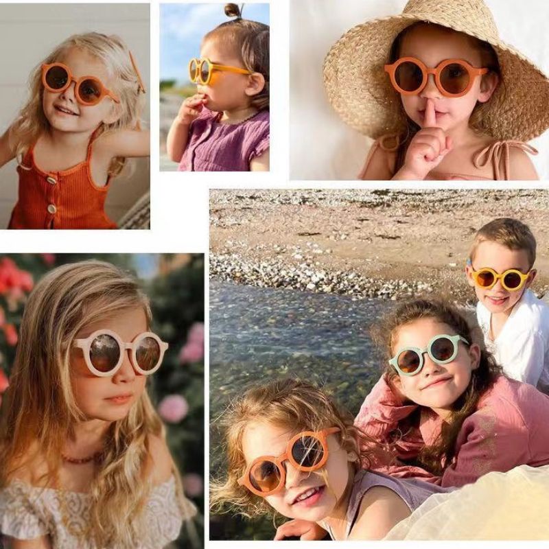 Kacamata Bulat Import Anak Anti UV Unisex Trend Fashion / Kacamata Sunglasses