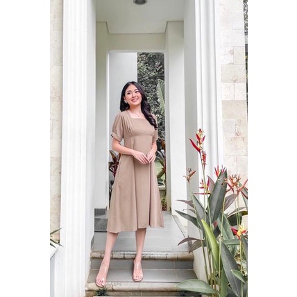 Toply shop COD Dres  Yona / Dres wanita kiri kana ada kantong / pakaian wanita