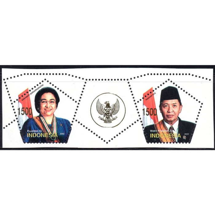Perangko Indonesia Serie Periode President Megawati & Hamza Haz 2002
