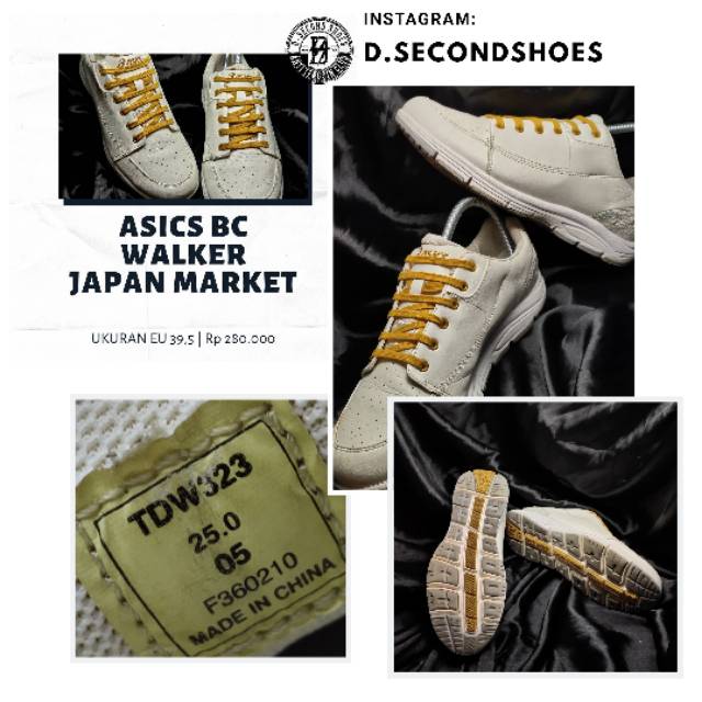Sepatu Asics BC Walker Japan Market Original Bekas Size 39,5