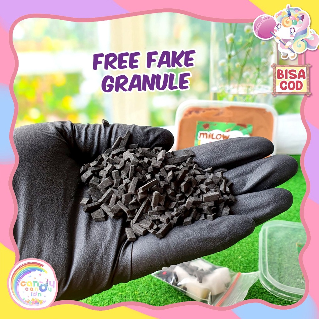 Slime WILOW ice granule 200gr free ornamen slime by candycandy.idn