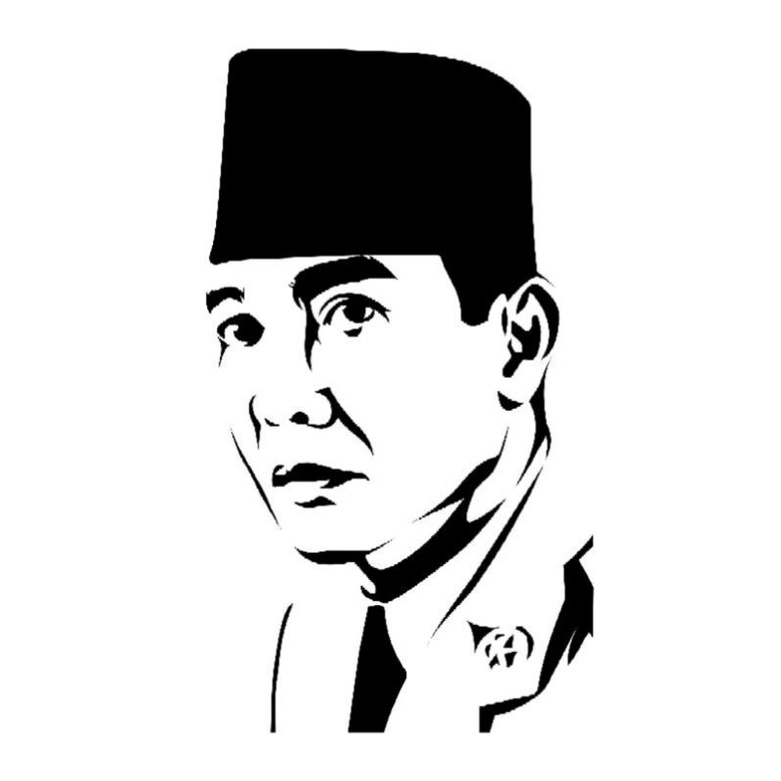 

stiker cutting Soekarno indonesia merdeka