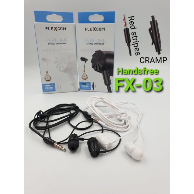 Headset Handsfree FLEXCOM FX-03 By Fleco Earphone Super Bass Premium Quality