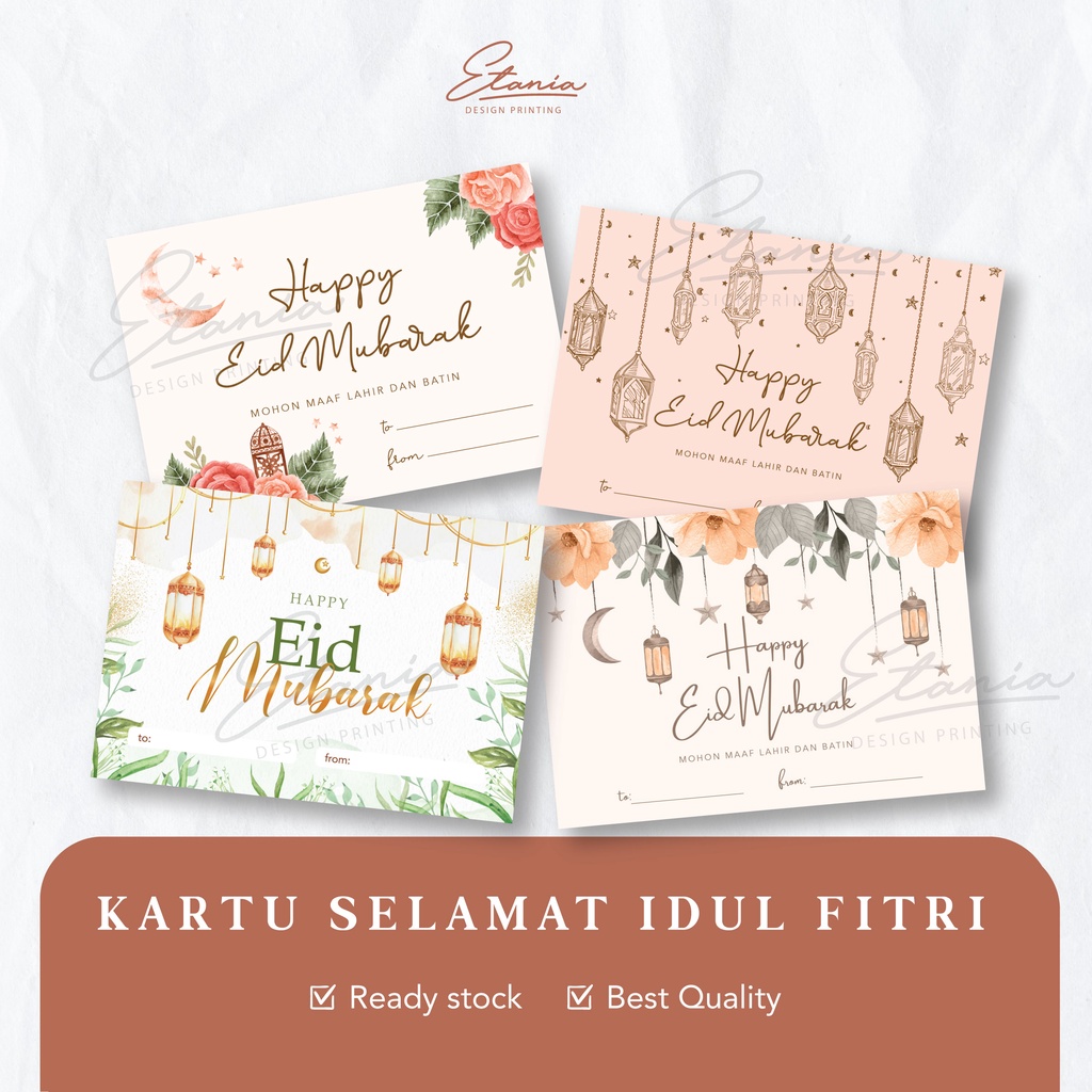 Jual Kartu Ucapan Idul Fitri Ramadhan Lebaran Eid Indonesia|Shopee ...