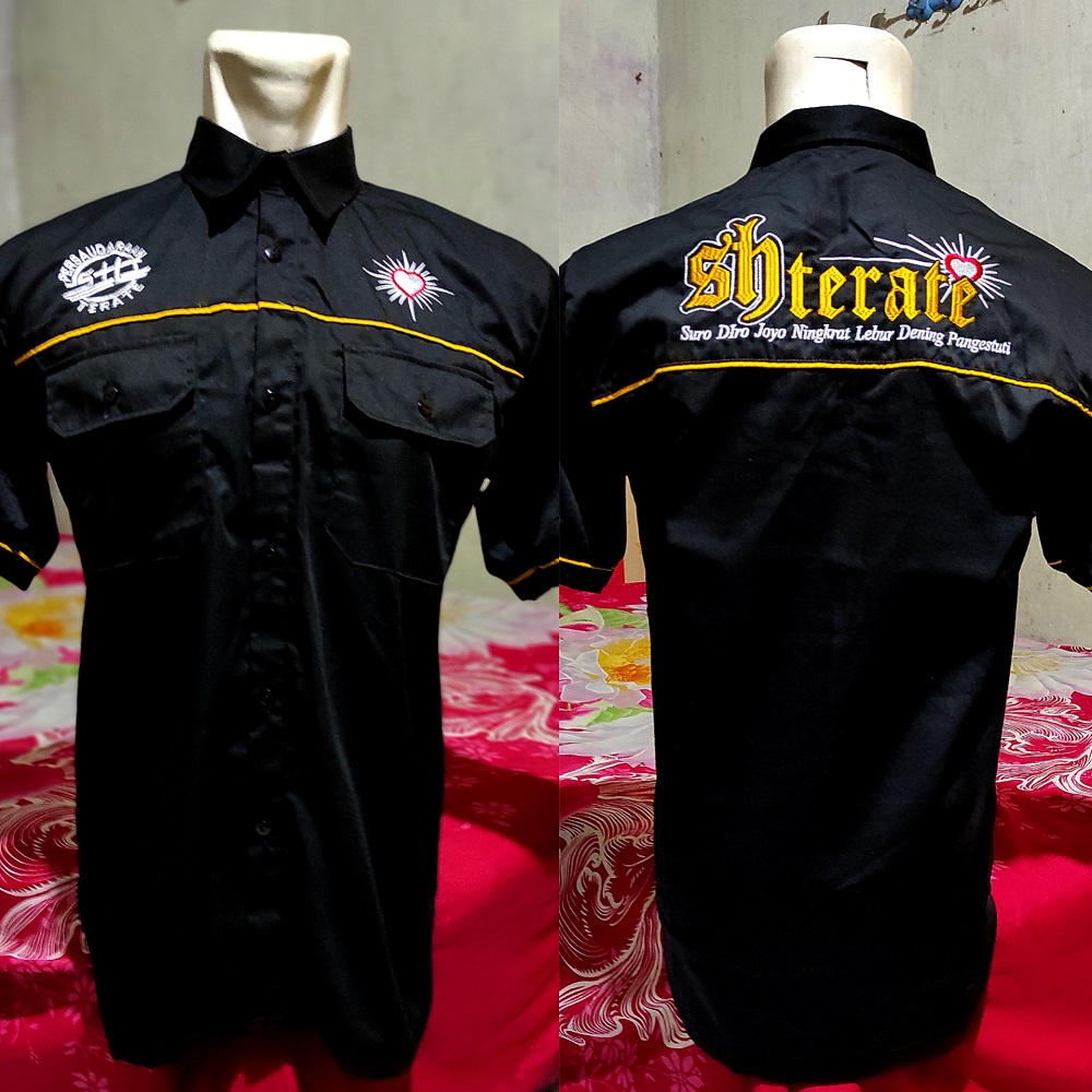 KEMEJA PSHT BORDIR-KEMEJA PSHT LENGAN PENDEK-KEMEJA PSHT TERBARU-HEM PSHT BORDIR-HEM TERATE