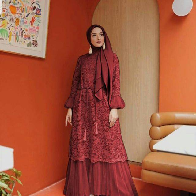 CHEERFUL - AGNIA MAXI / Gamis brukat