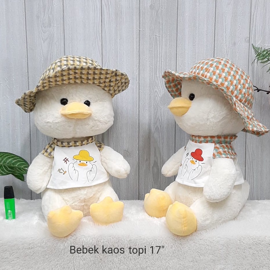 Boneka Bebek Baju Kaos Topi Duck Animal Lucu Bahan Lembut