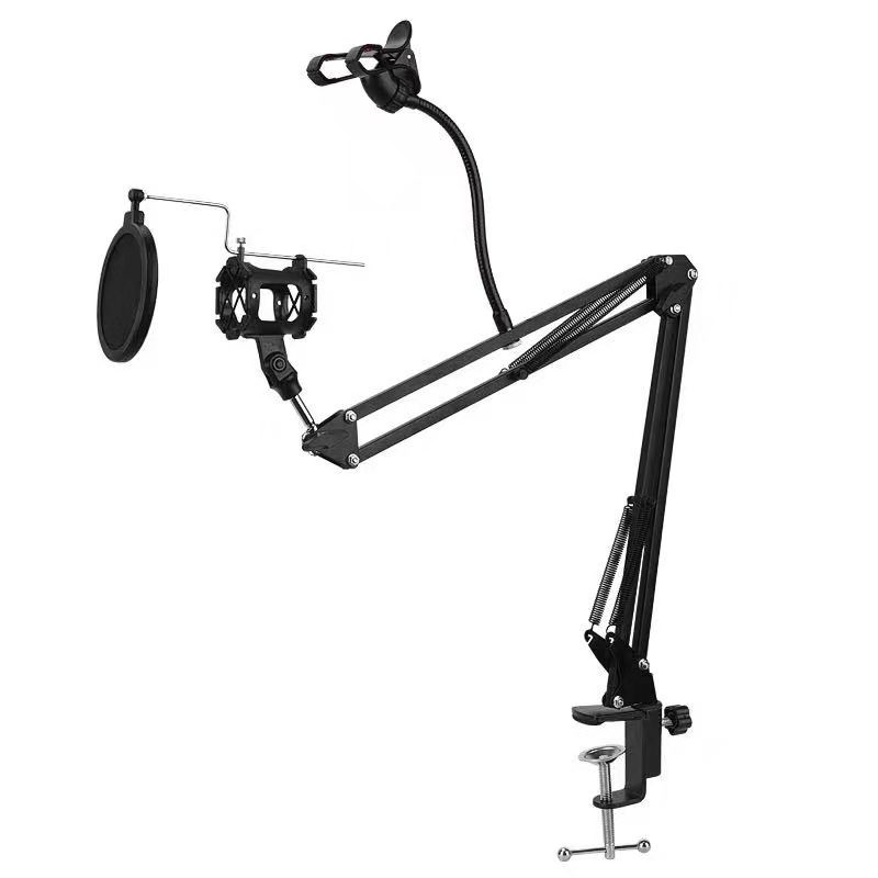 Stand Microphone / Stand Mic / Arm Suspensi Lazypod / Arm Stand Mic Holder HP DH 203 Untuk Mic Condenser