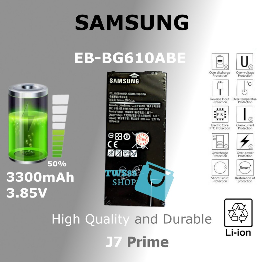 Batre Baterai Battery Samsung J7 Prime J6 Plus  J610 J4 Plus J415