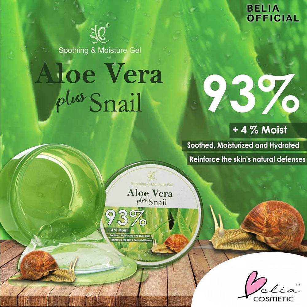 ❤ BELIA ❤ SYB Soothing &amp; Moisture Gel Aloe Vera 92% | Strawberry Plus Aloe Vera | Aloe Vera Plus Snail 93% | 100ml | BPOM