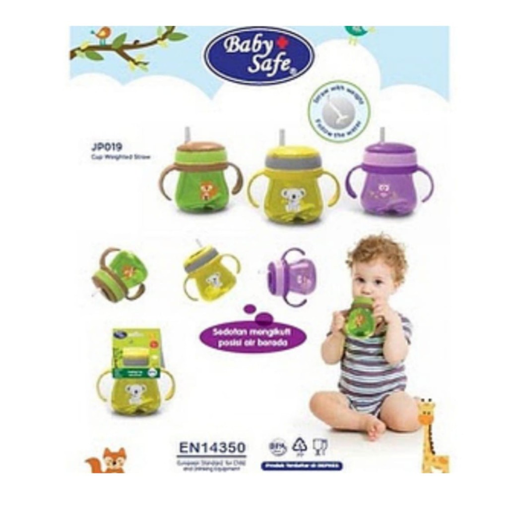 Baby Safe Cup Weighted Straw EN14350