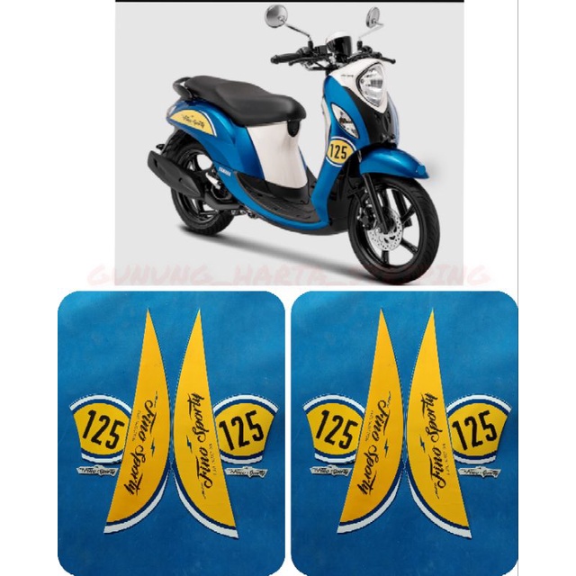 Striping Stiker Lis Les Body Motor Yamaha Mio Fino Sporty 125 (2018) Motif Standar Original Warna Bi