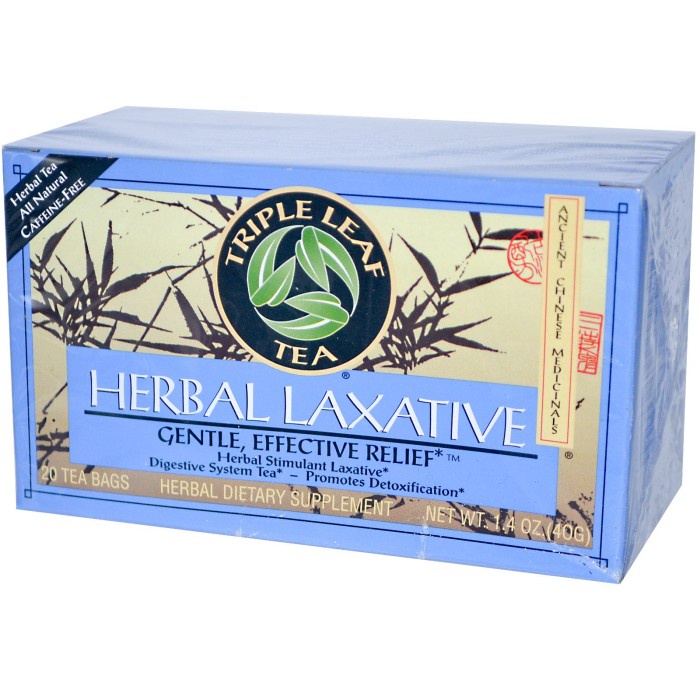 

ORIGINAL MURAH Triple Leaf Tea, Herbal Laxative, 20 Tea Bags, 1.4 oz (40 g)