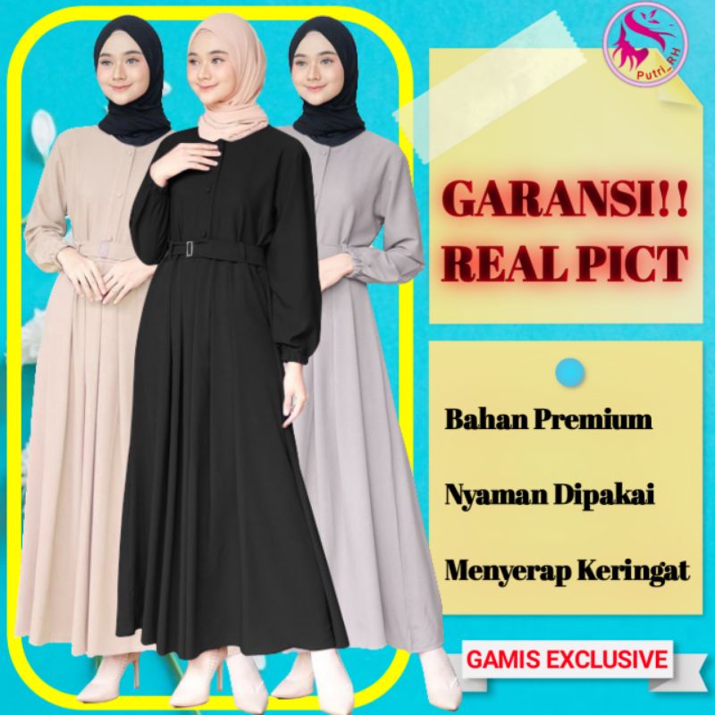 Baju Gamis Remaja Terbaru 2021 Gamis Sar i Syari Remaja Wanita Kekinian Hanumi Premium Dress Warna H