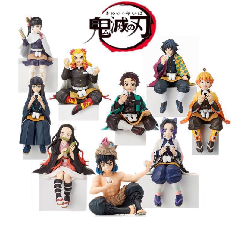 Action Figure Anime Demon Slayer Kimetsu No Yaiba Giyuu Zenitsu Rengoku Nezuko Tanjirou