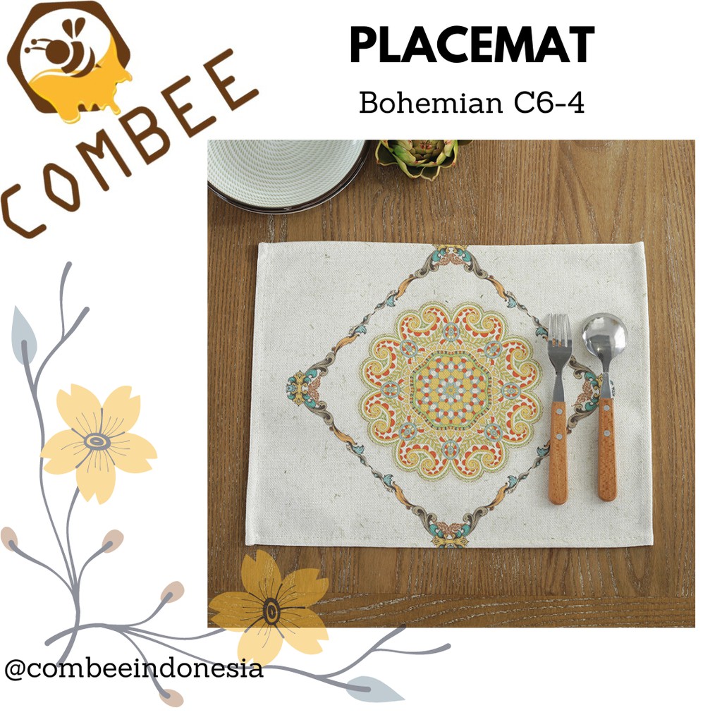 Taplak Piring / Place Mat / Tatakan Piring / Hiasan Meja Bohemian - C6