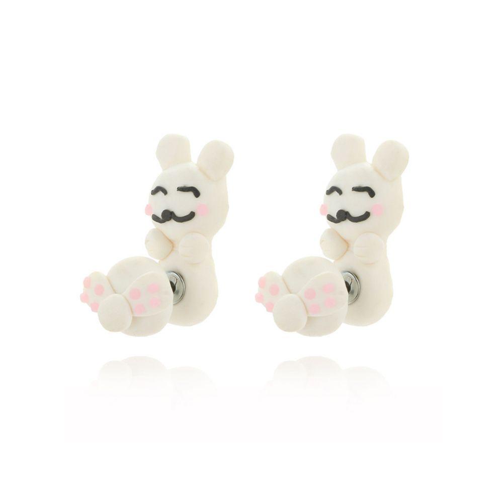 Preva Anting Hewan Handmade Polymer Clay Kartun Simple 3D