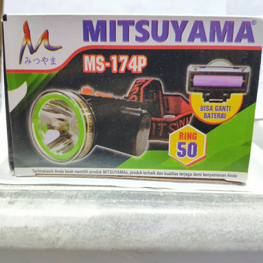 Promo Terbaru!!! Senter kepala Mitsuyama MS-174P Free lampu bohlam 7 watt Di Jamin Berkualitas