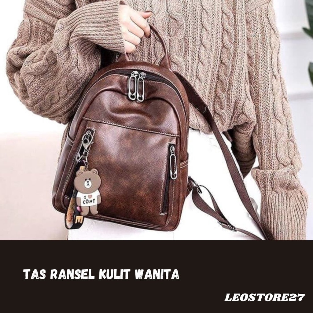 MK70 Tas Ransel Impor GANNISE BA661 Ready Stok Branded Korean Style/ tas ransel kulit wanita / Z9V5