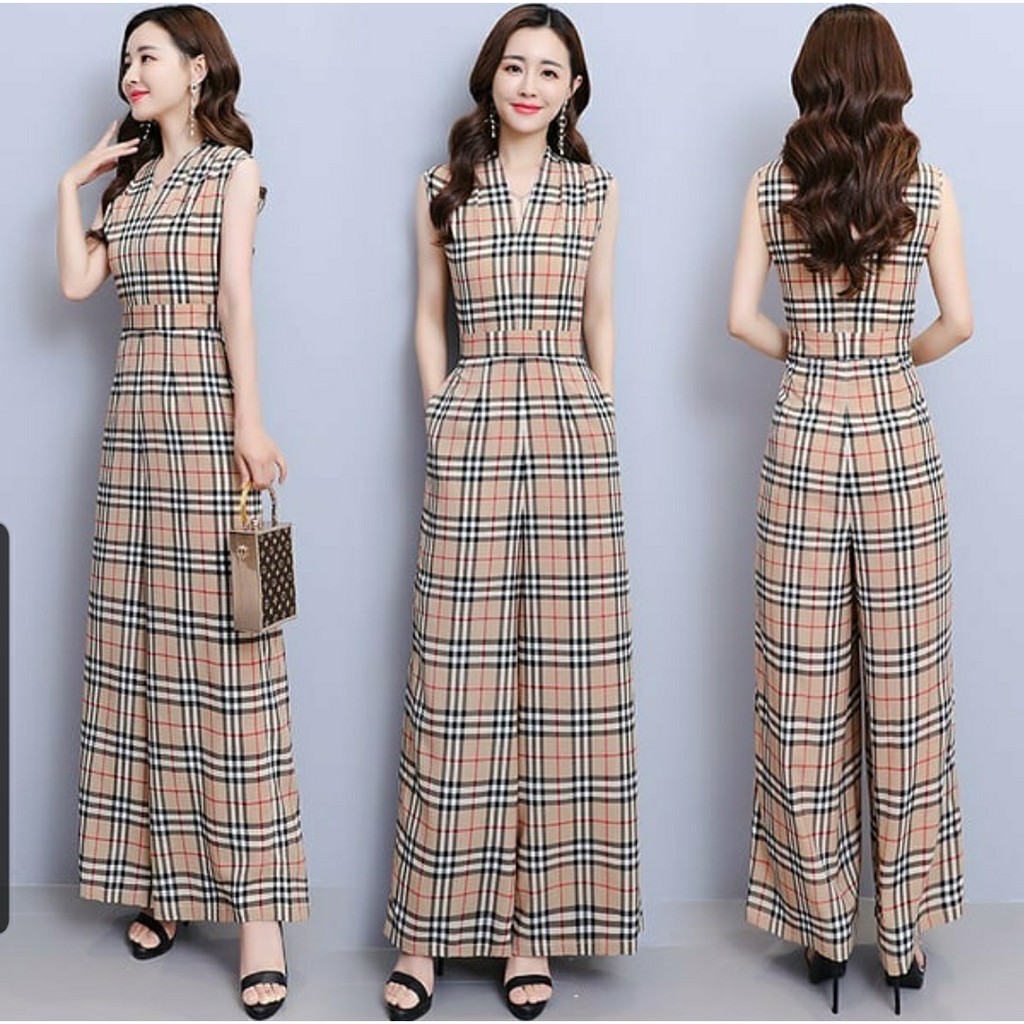 [HNFK] Jumpsuit Kotak / Jumpsuit Wanita Kotak / Jumpsuit korea Kotak Kotak
