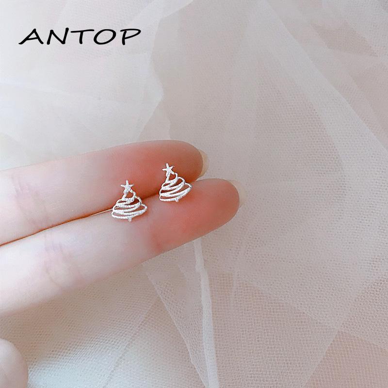 Anting Stud Bahan S925 Silver Untuk Wanita