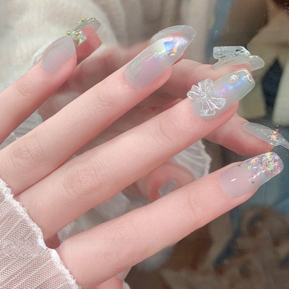 Rebuy Jelly Ikatan Simpul Pesona Kuku Elegan Kuku Salon Kuku Kecantikan Hiasan Kuku Nail Rhinestones DIY Bahan Kuku 3D Nail Charms