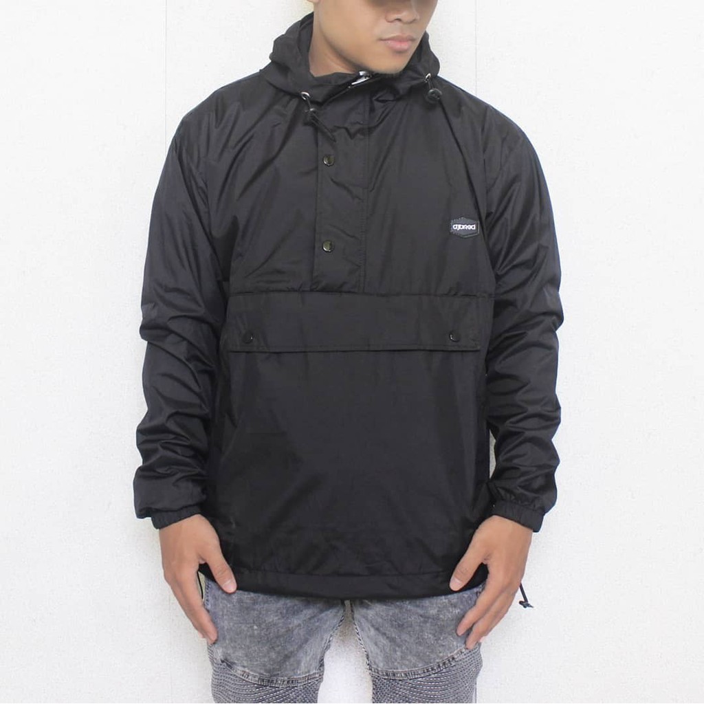 Jaket Cagoule Parasut Original Djbred - Hitam