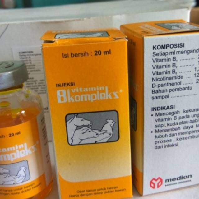 Vitamin B Kompleks injek 20 ml / B Kompleks Hewan
