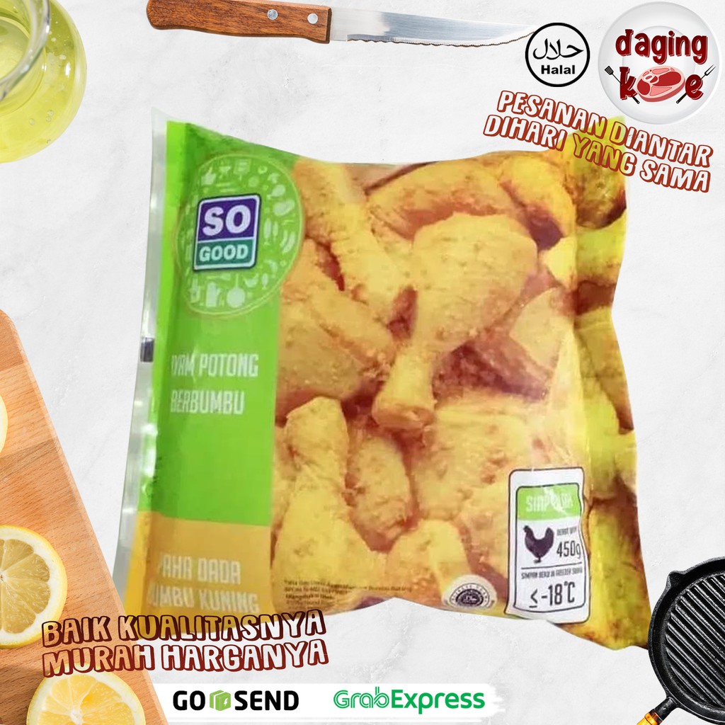 

PAHA & DADA AYAM BUMBU KUNING INSTAN SO GOOD 450 gr DK127