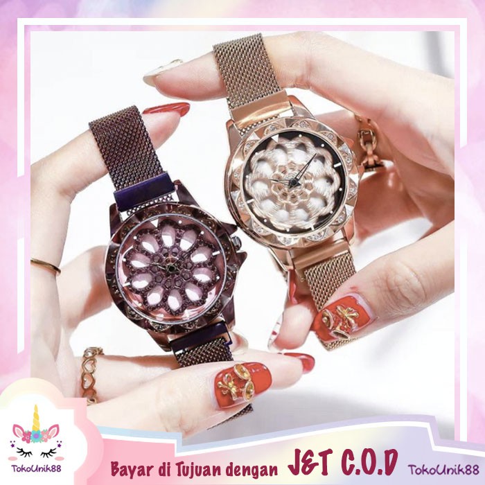 TU88 Jam Tangan Magnet Bunga Rantai Pasir Magnet Jam TU88 Jam Tangan Magnet Bunga Rantai Pasir Magnet Jam