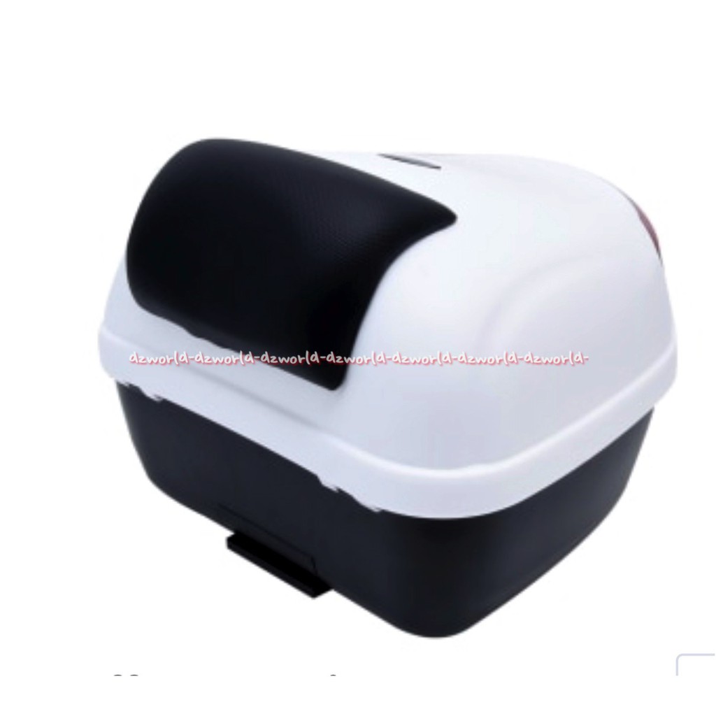 Box Motor 29L Tempat Bagasi Motor Warna Putih Dengan Lampu