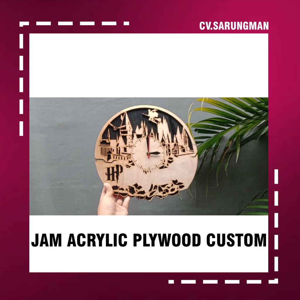 JAM ACRYLIC PLYWOOD CUSTOM////CUSTOM ACRYLIC PLYWOOD CLOCK////CUSTOM ACRYLIC PLYWOOD CLOCK ////CUSTO