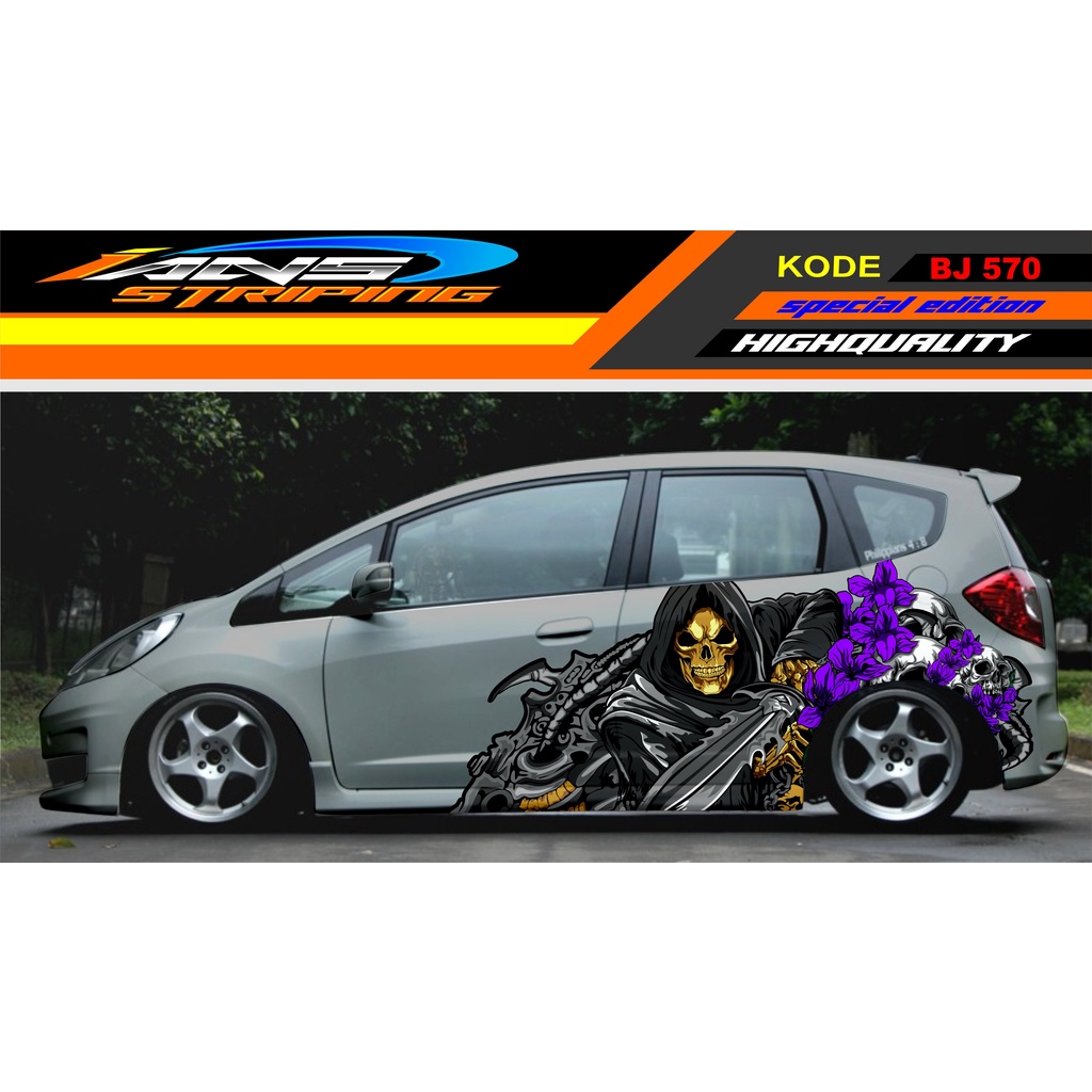 DECAL STICKER MOBIL JAZZ BRIO AGYA AVANZA / STIKER VARIASI MOBIL / DECAL MOBIL / STIKER TENGKORAK