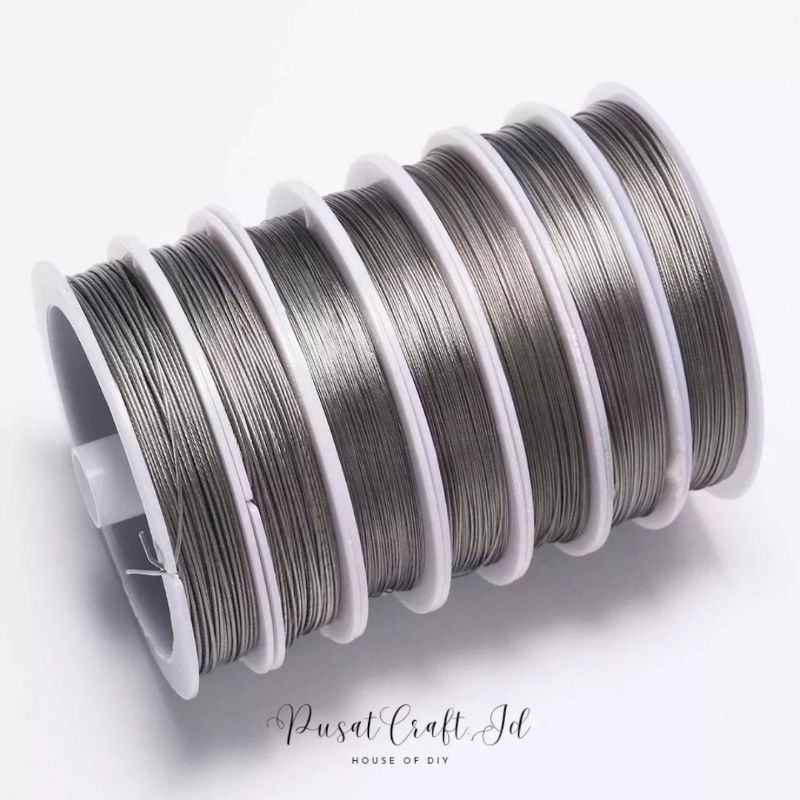 1 ROLL 0.38 STRING CABLE / KAWAT TEMBAGA LENTUR / KAWAT AKSESORIS DIY KERAJINAN TANGAN