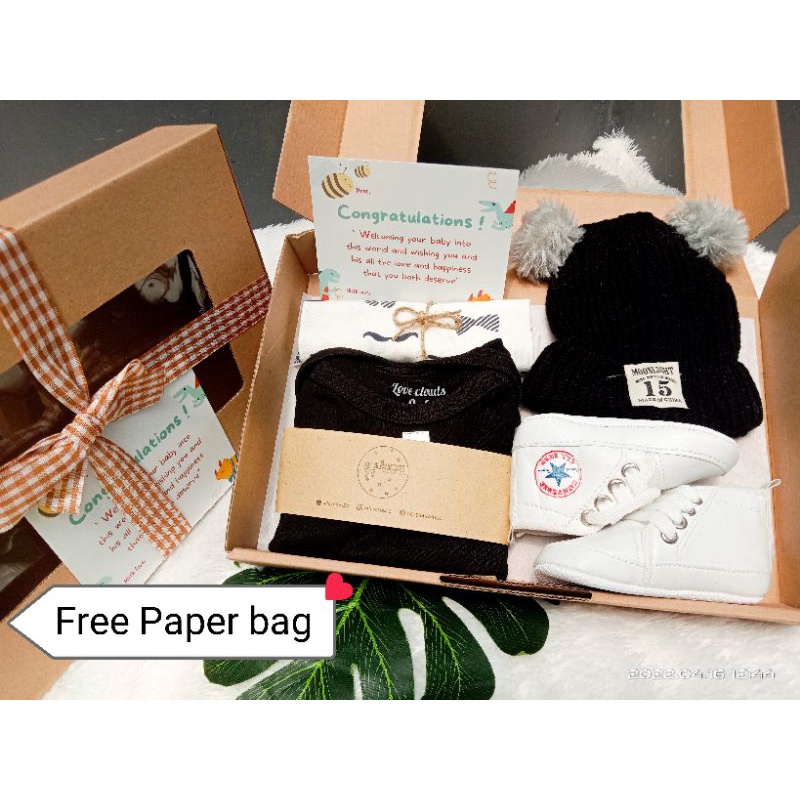 Hampers bayi / Hampers new born / Hampers jumper BAYI / HAMPERS JUMPSUIT BAYI /HAMPERS BAYI COWOK / KADO LAHIRAN / HAMPERS BAYI LAKI LAKI / KADO BAYI-Jumper hitam