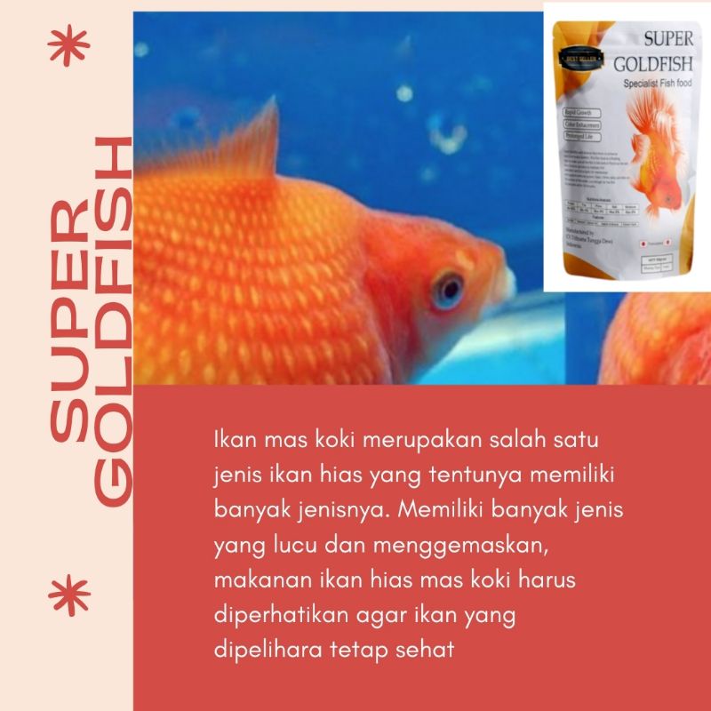 SUPER GOLDFISH Pelet Spesial ikan Koki 100 gram