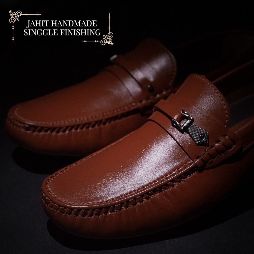 Sepatu Pantofel Pria Kerja Formal Dinas Anti Slip Loafers Casual Hitam Kasual Kantor Cowok Original