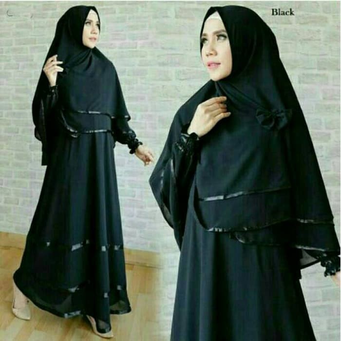 Baju Gamis Anggun SYARI'I MUSLIM POLOS ANNISA SALEM / GAMIS ANGGUN