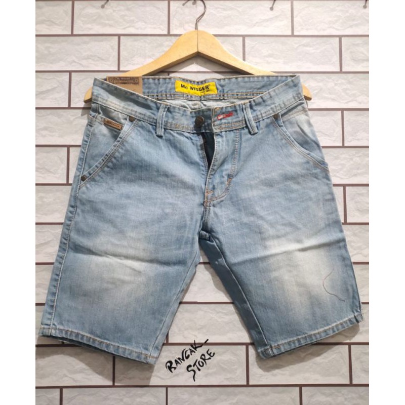 celana jeans pendek distro polos MC WICER ORIGINAL