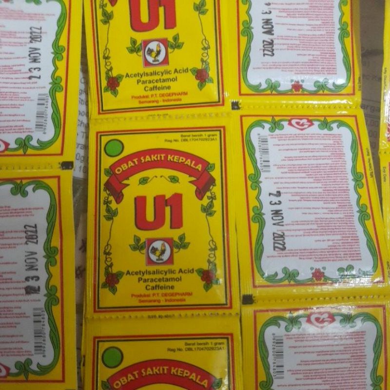 Puyer U1 Obat Minum Mengatasi Sakit Kepala Pusing Demam dan Sakit Gigi