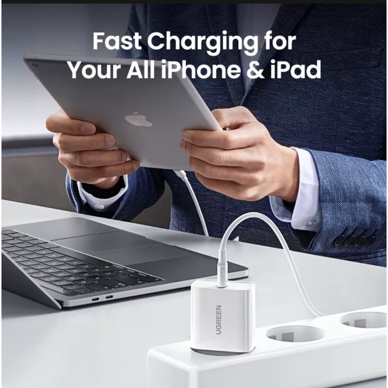 Ugreen Charger IPhone 14 13 12 11 8 X XR XS MAX Pro Support Power Delivery 20W Fast Charging