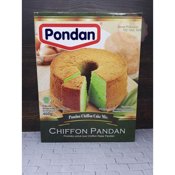 Pondan Chiffon Pandan 400gr / Pondan Chiffon Pandan / Chiffon Pandan /Tepung Chiffon Pandan Instan /Chiffon Pandan Instan