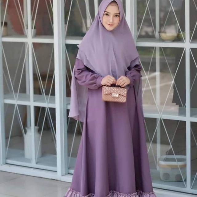 Ns FC Najibah Gamis Syari Putih Benhur Abu Toska Navy Maroon Hujan Muslim Modis