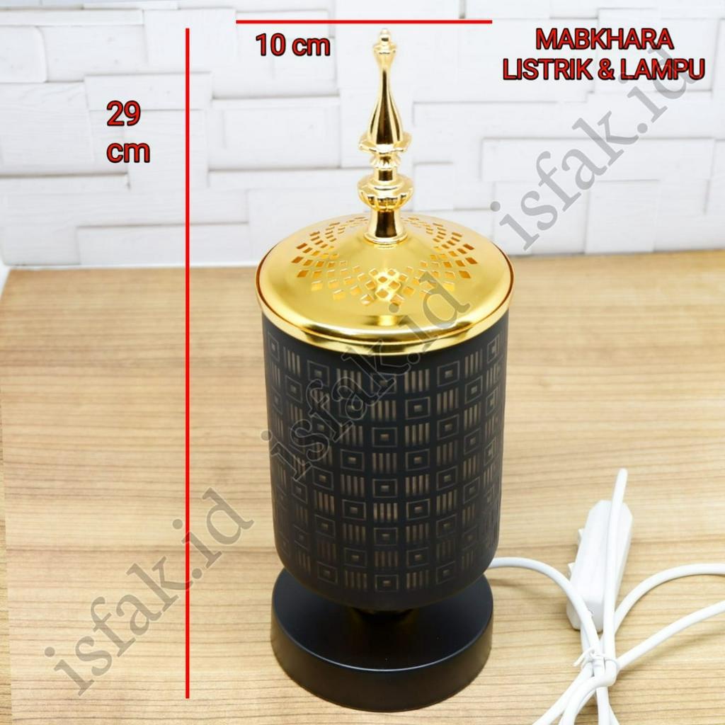 Prapen Listrik Lampu Mabkhara Electric Tempat Bakar Buhur Elektrik Incense Burner Wadah Bukhur Dupa Electrik Modern Tungku Aromaterapi Cantik Pendupaan Impor Antik