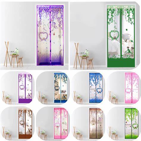 Tirai Magnet Bermotif Karakter / Tirai Pintu Anti Nyamuk