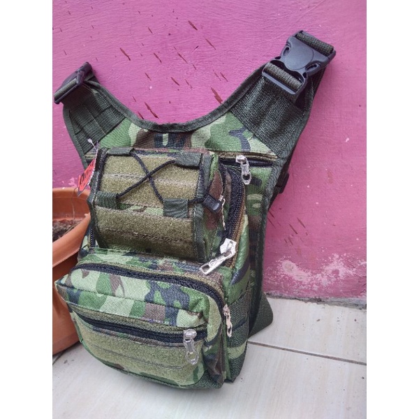 Tas Pria Tactical Military Loreng ARMY Jumbo Tas Selempang Pinggang Paha Militer