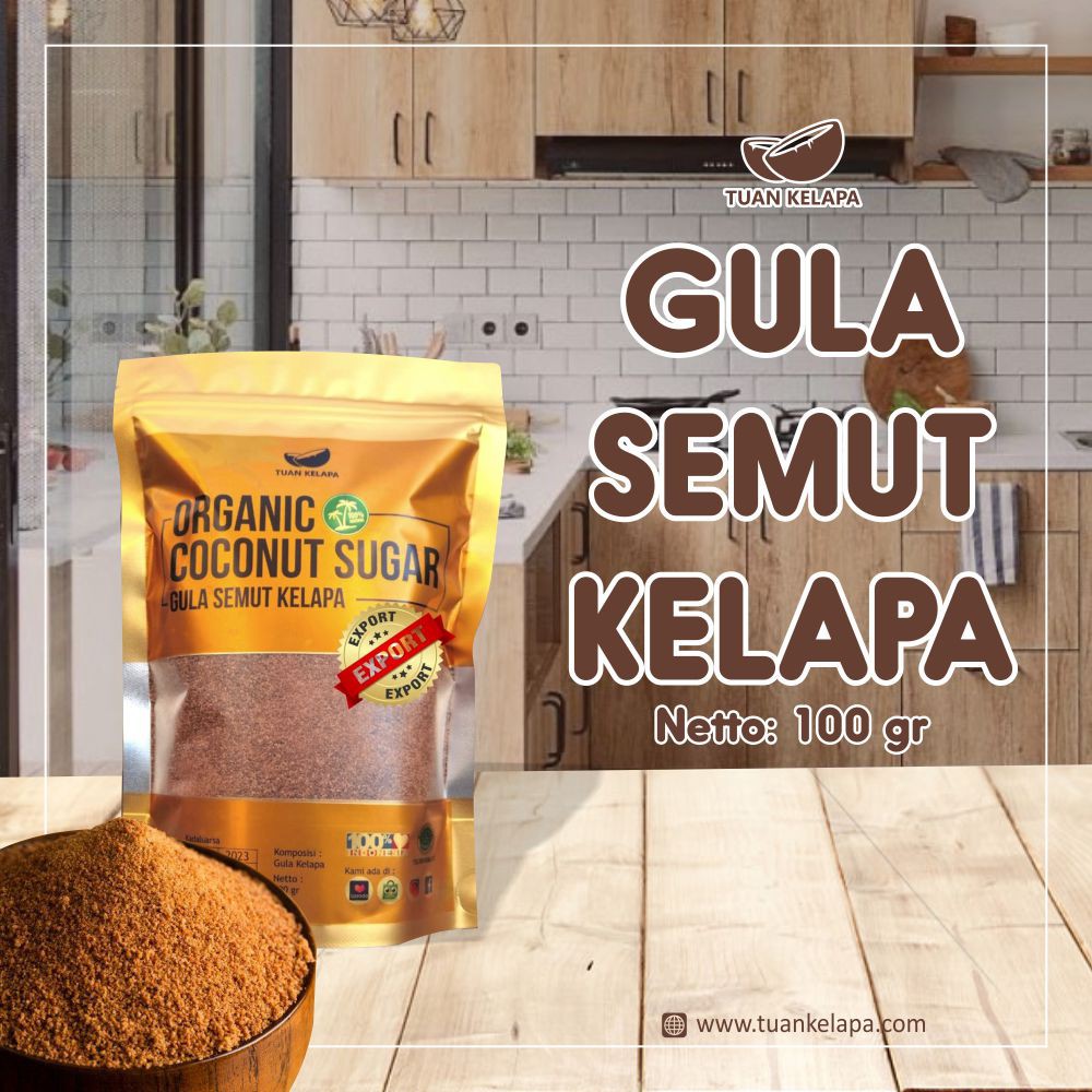 

Gula Semut Kelapa Bubuk Organik 100gr / Organic Coconut Sugar Export Quality / Tuan Kelapa