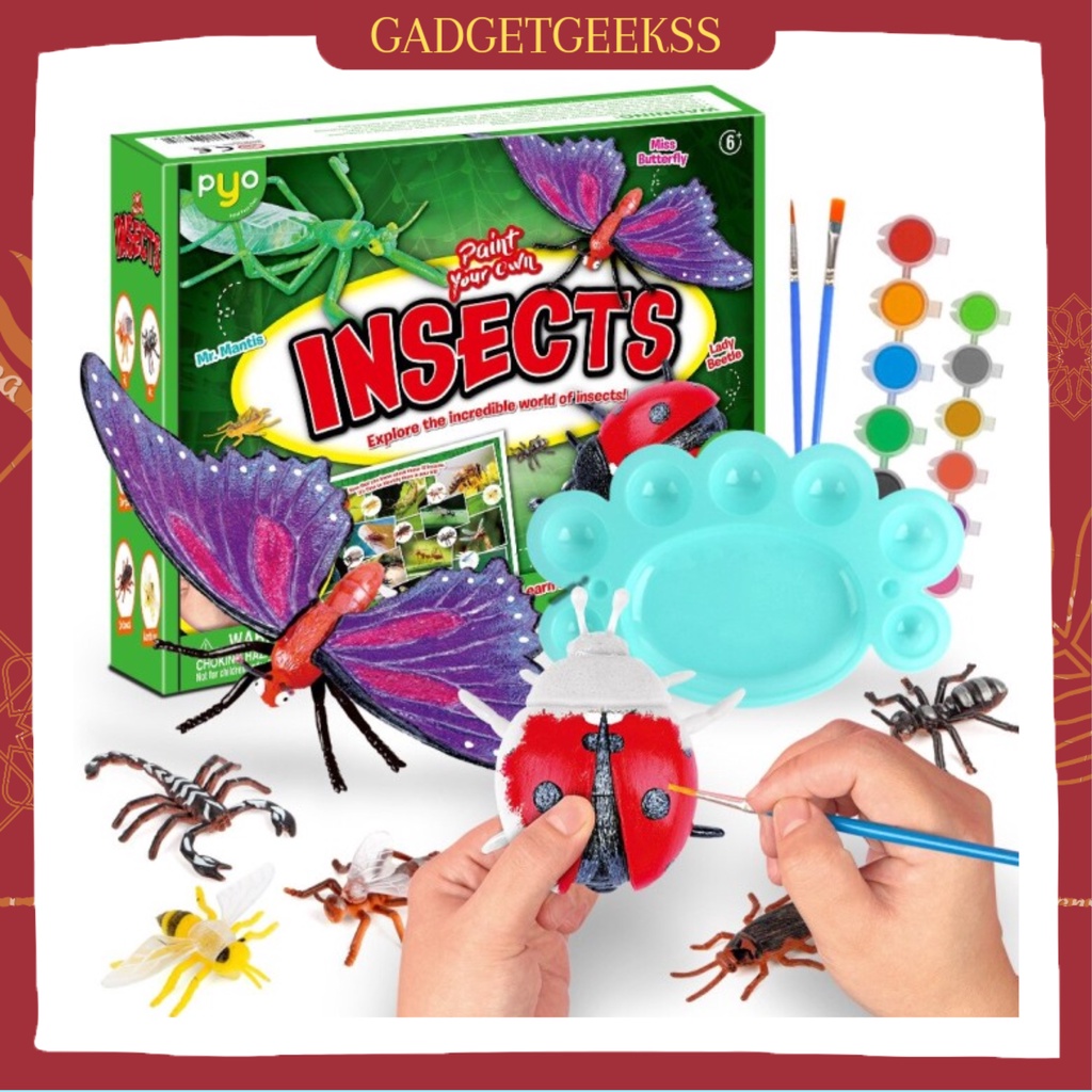 Mainan Melukis 3D Binatang DIY Sains Insect Painted Set Science